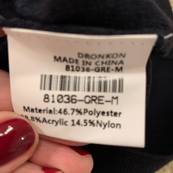 NWT Dronison Men's Size Medium Ombre Gray Sweater Acrylic Blend - Picture 9 of 12